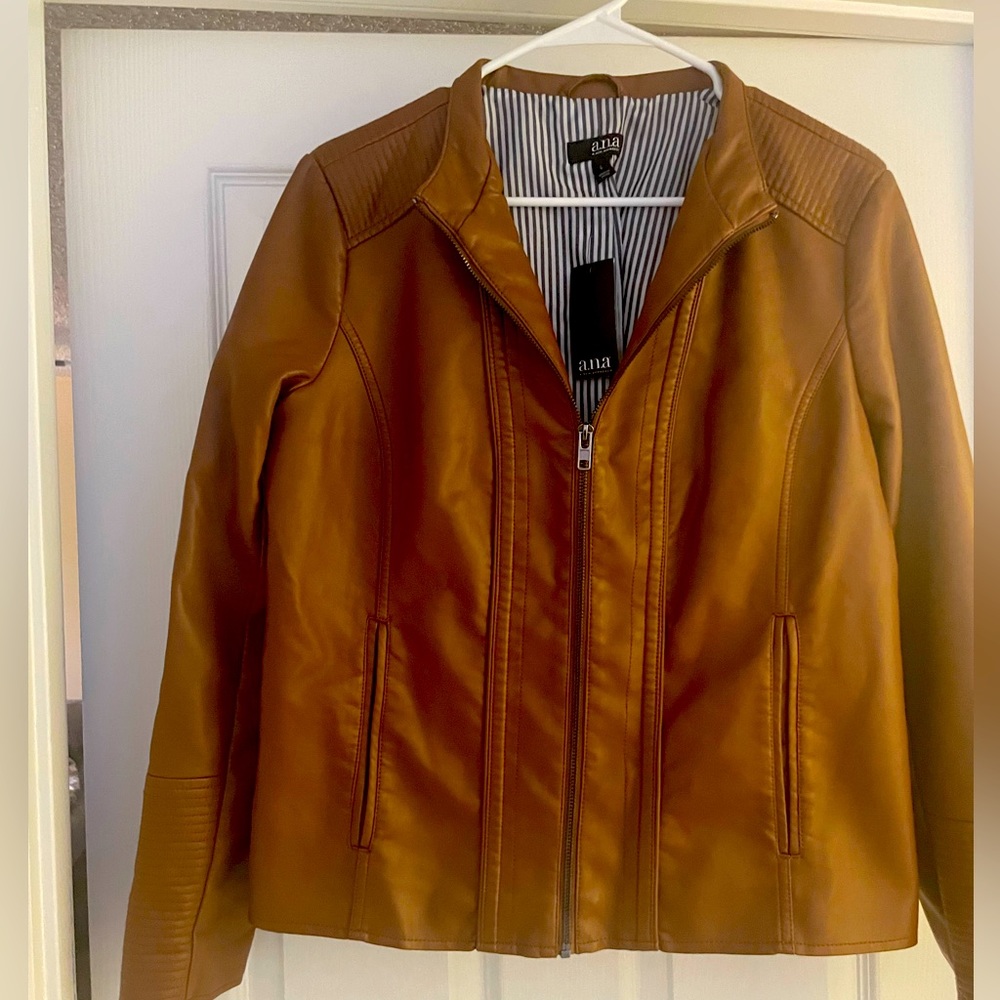 Brown Leather Jacket (new with tag)